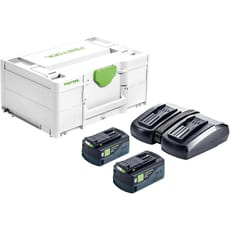 Festool SYS 18V Energy Set 2 x Batteries 5Ah TCL 6 DUO Charger & Case