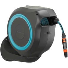 Gardena Wall Mounted Automatic Narrow Hose Roll Up Retractable Hose Reel