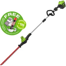 Greenworks GD60PHT51 60v Cordless Brushless Long Reach Hedge Trimmer 510mm 