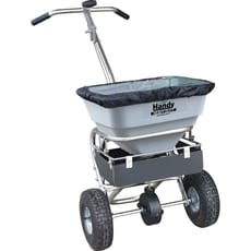 Handy THS70SALTHDUTY Stainless Steel Heavy Duty Push Feed, Grass and Salt Broadcast Spreader