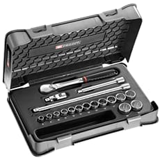 Facom JL.161-2P12 18 Piece 3/8" Drive Bi Hexagon Socket Set