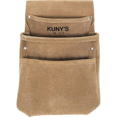 Kunys 3 Pocket Split Grain Leather Drywall Pouch