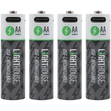Lighthouse USB-C Rechargeable Li-ion AA Battery