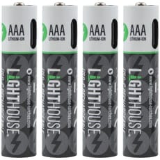 Lighthouse USB-C Rechargeable Li-ion AAA Battery