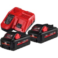 Milwaukee M18 HNRG 18v Cordless Battery Charger and Twin 3ah Batteries Milwaukee M18 HNRG 18v Cordless Battery Charger and Twin 3ah Batteries