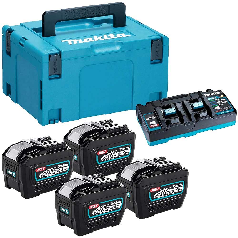 Makita 1910B1 4 40v Max XGT Cordless 4 Battery 8ah and Charger Kit Battery Packs