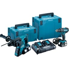 Makita DLX2137PTJ 18v LXT Cordless SDS Plus and Combi Drill Kit