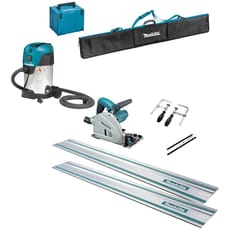 Makita SP6000K7 Plunge Cut Circular Saw and Guide Rail Accessory 7 Piece Set