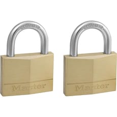 Masterlock Solid Brass Padlock Pack of 2 Keyed Alike