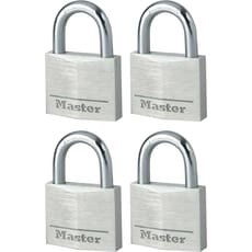 Masterlock Aluminium Padlock Pack of 4 Keyed Alike
