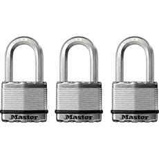 Masterlock Excell Laminated Steel Padlock Pack of 3 Keyed Alike 