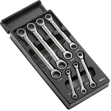 Facom MOD.64J7 7 Piece Ratchet Ring Spanner Set in Module Tray