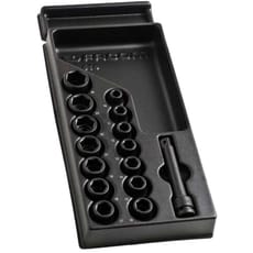 Facom 15 Piece 1/2" Drive Hexagon Impact Socket Set Metric in Module Tray