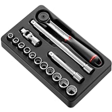 Facom MOD.S161-112U 15 Piece 1/2" Drive Bi Hexagon Socket Set