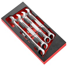 Facom MODM.467J4SLS 4 Piece SLS Ratchet Combination Spanner Set in Module Tray