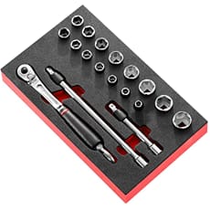 Facom MODM.JL1SLS 18 Piece 3/8" Drive SLS Hexagon Socket Set