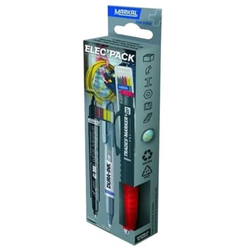 Markal Trades Marker Dry 2-in-1 Electricians Pack