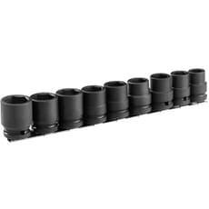 Facom 9 Piece 1/2" Drive Hexagon Impact Socket Set Metric