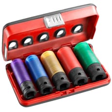 Facom 5 Piece 1/2" Drive Alloy Wheel Socket Set Metric