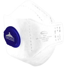 Portwest Eagle FFP2 Valved Dolomite Fold Flat Dust Masks