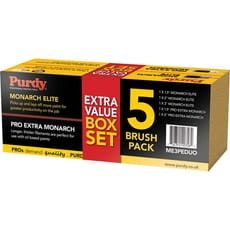 Purdy 5 Piece Monarch Elite and Pro Extra Synthetic Paint Brush Set