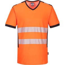 Portwest PW3 Hi Vis V Neck Mesh Insert Short Sleeve T Shirt