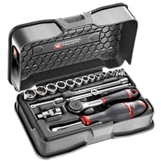 Facom R.161-3P6 19 Piece 1/4" Drive Hexagon Socket Set