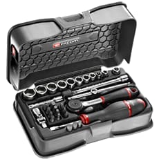 Facom R.161-4P6U 31 Piece 1/4" Drive Hexagon Socket Set Imperial