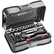 Facom R.161-5P6U 37 Piece 1/4" Drive Hexagon Socket Set Imperial