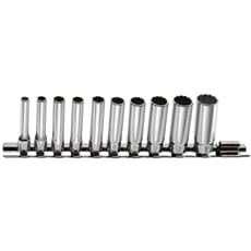 Facom REL.40U 10 Piece 1/4" Drive Deep Bi Hexagon Socket Set on Rail