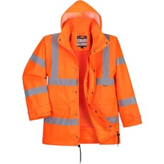 Oxford Weave 300D Hi Vis Breathable Interactive Rain Traffic Jacket