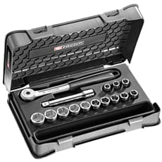 Facom S.151-1P6 15 Piece 1/2" Drive Hexagon Socket Set