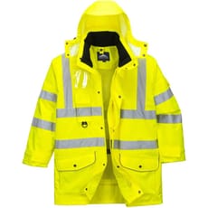 Oxford Weave 300D Class 3 Hi Vis 7-in-1 Traffic Jacket