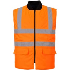 Oxford Weave 300D Class 2 Reversible Hi Vis Bodywarmer