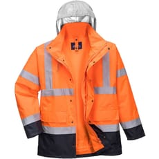Oxford Weave 300D Class 3 Hi Vis 4-in-1 Traffic Jacket