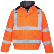 BizFlame Hi Vis Flame Resistant Rain Bomber Jacket