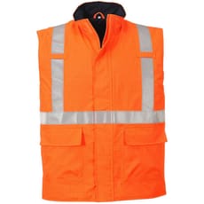 BizFlame Hi Vis Flame Resistant Rain Bodywarmer