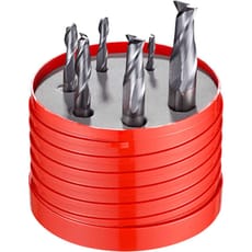 Dormer 6 Piece S922 Solid Carbide TiALN Mc-X Flatted Shank 2 Flute Slot Drill Set 