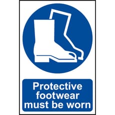 Scan Protective Footwear Must Be Worn Sign