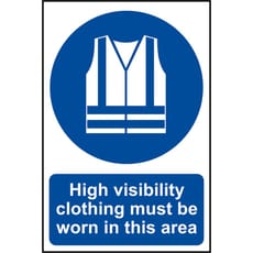 Scan Hi Vis Clothing Must Be Worn In This Area Sign