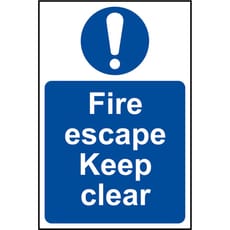 Scan Fire Escape Keep Clear Sign