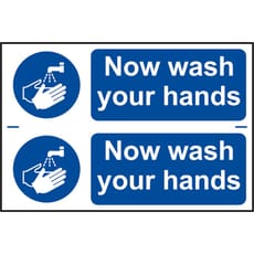 Scan Now Wash Your Hands Sign Pack of 2