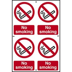 Scan No Smoking Sign Pack of 4