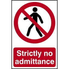 Scan Strictly No Admittance Sign