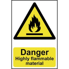 Scan Danger Highly Flammable Material Sign