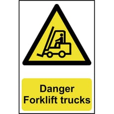 Scan Danger Forklift Trucks Sign