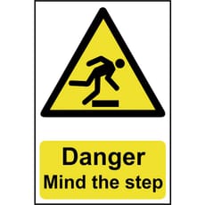 Scan Danger Mind The Step Sign