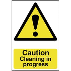 Scan Caution Cleaning In Progress Sign