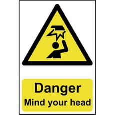 Scan Danger Mind Your Head Sign