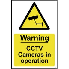 Scan Warning CCTV Cameras In Operation Sign